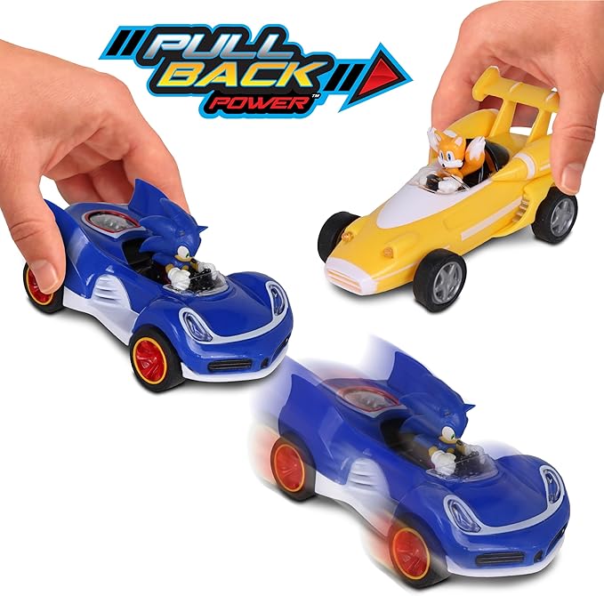 NKOK Sonic Transformed All-Stars Racing 2 Pack Pull Back Action miniatura 3