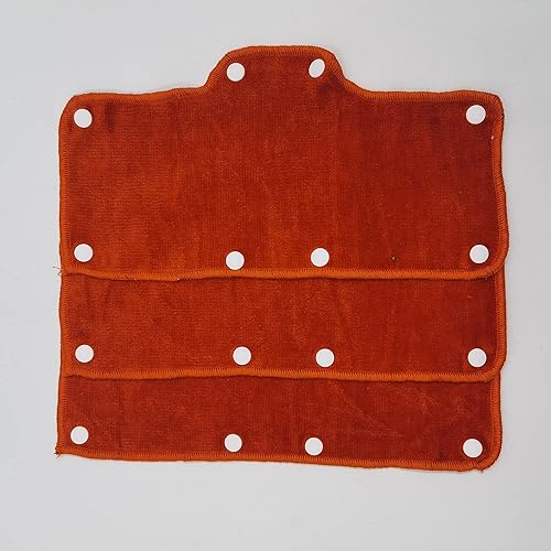 Miniatura 1 de Banda de sudor naranja para casco de terciopelo lavable de algodón de rizo NAEE a presión (3 piezas)