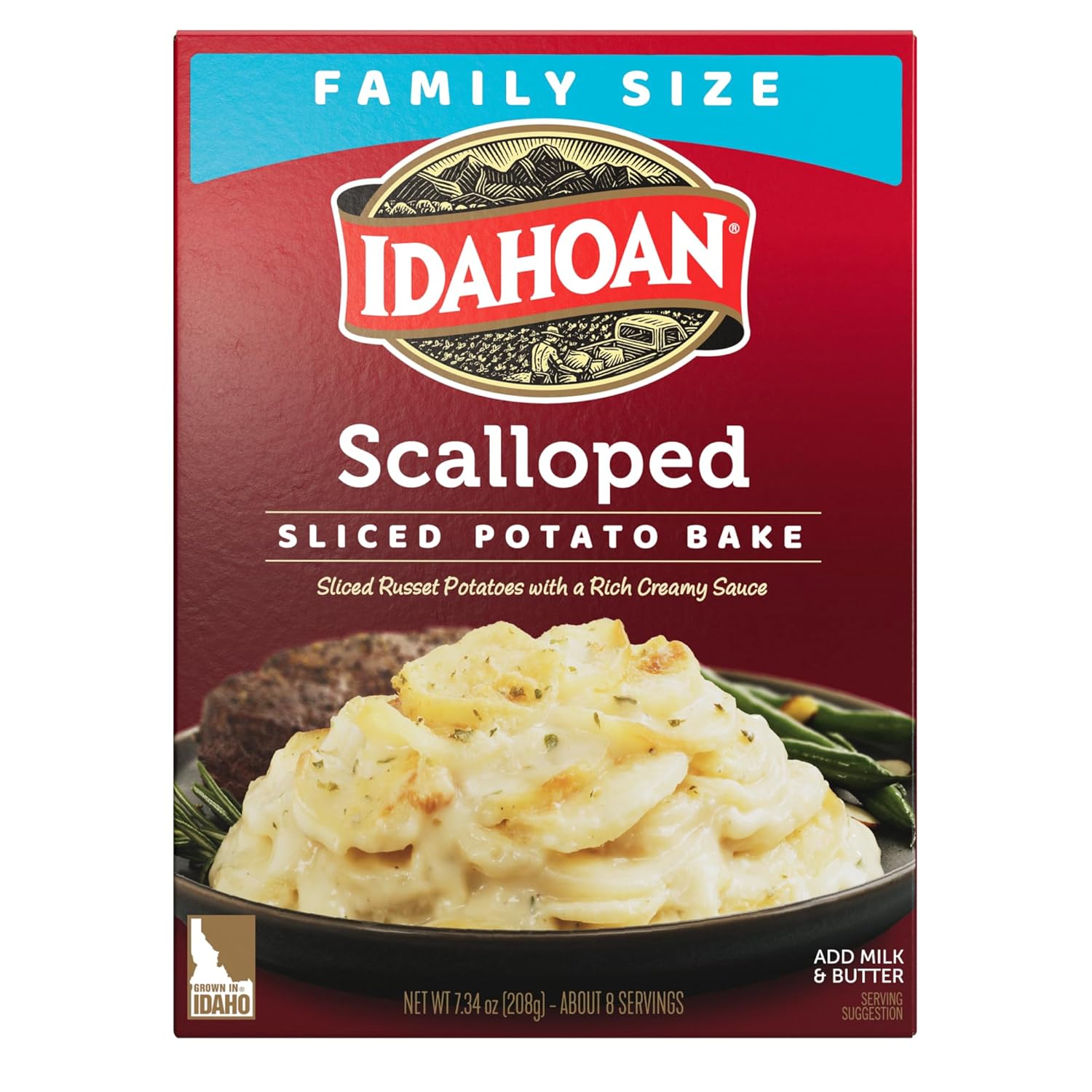 Expired DEC 2025/ Idahoan Scalloped Homestyle Casserole Family Size, 7.34 oz (Pack of 10)