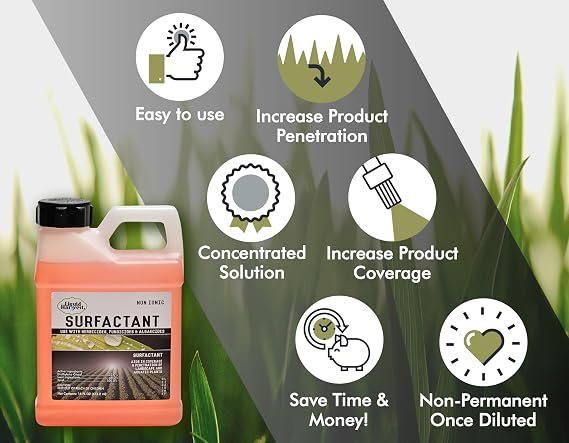 Lazer Blue 32 Ounces- Concentrated Spray Pattern Indicator and Concentrated Surfactant for Herbicides Non-Ionic 16 Ounces- Increase Product Coverage and Effectiveness