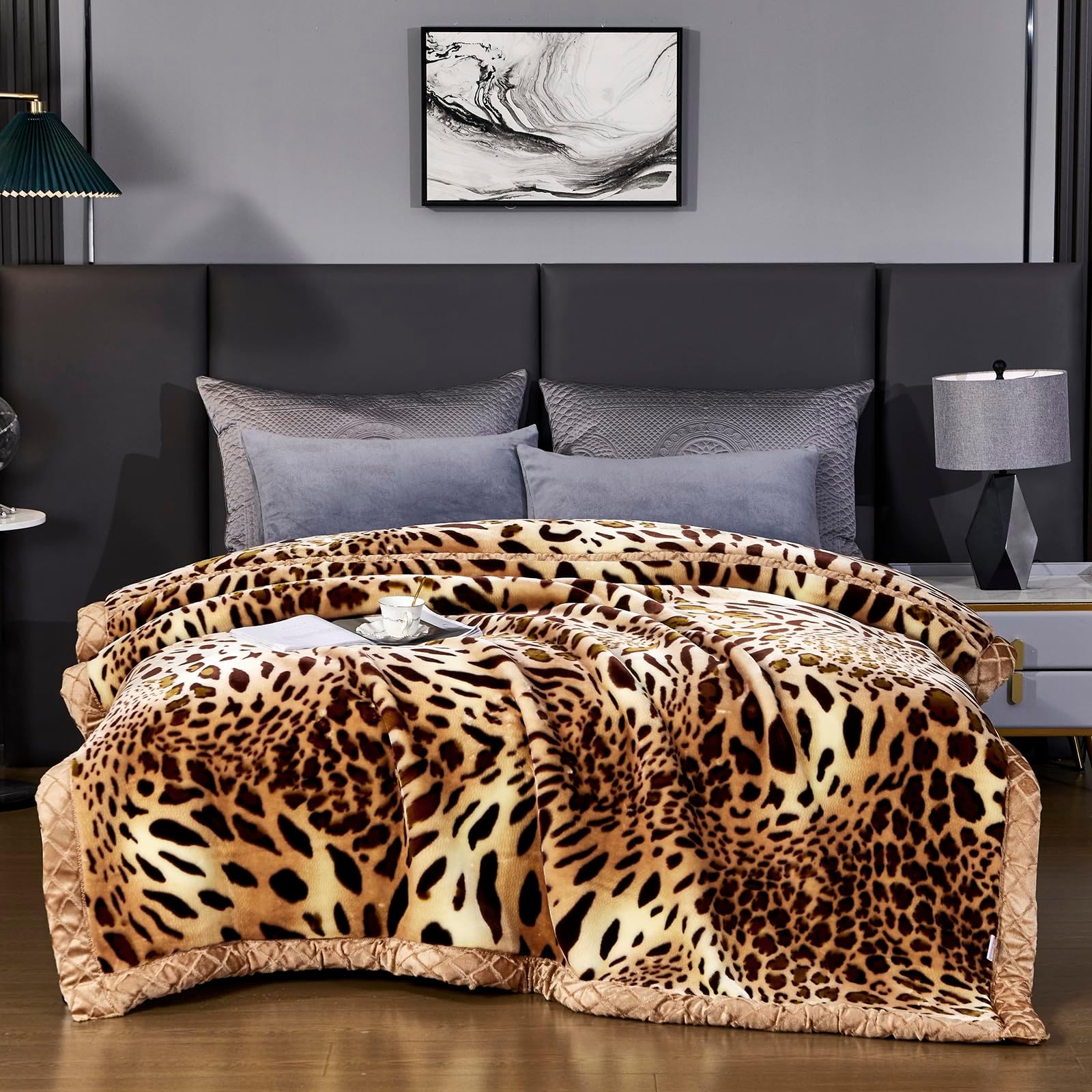 LGYKUMEG 6.6Lb Korean Mink Blanket Full Size 71"×87" - 2 Ply Korean Mink Blanket for Cold Night (180×220cm3kg).