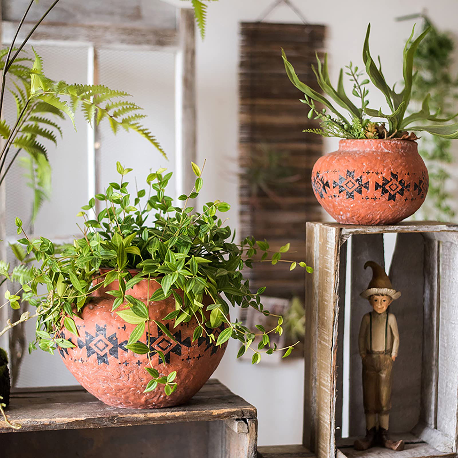 Amazon.co.jp: 手作りのアフリカの地中海風のプランター鍋屋内