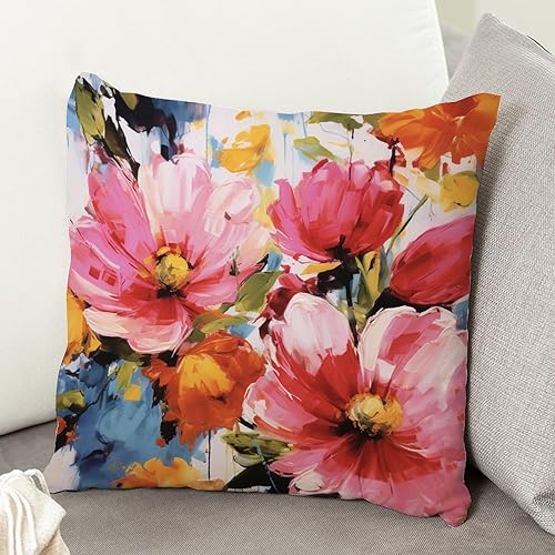 Vista 463 de ArogGeld Chinoiserie - Funda de cojín con estampado de leopardo y guepardo fucsia, con manchas de animales de vaca, color rosa oscuro, decoración