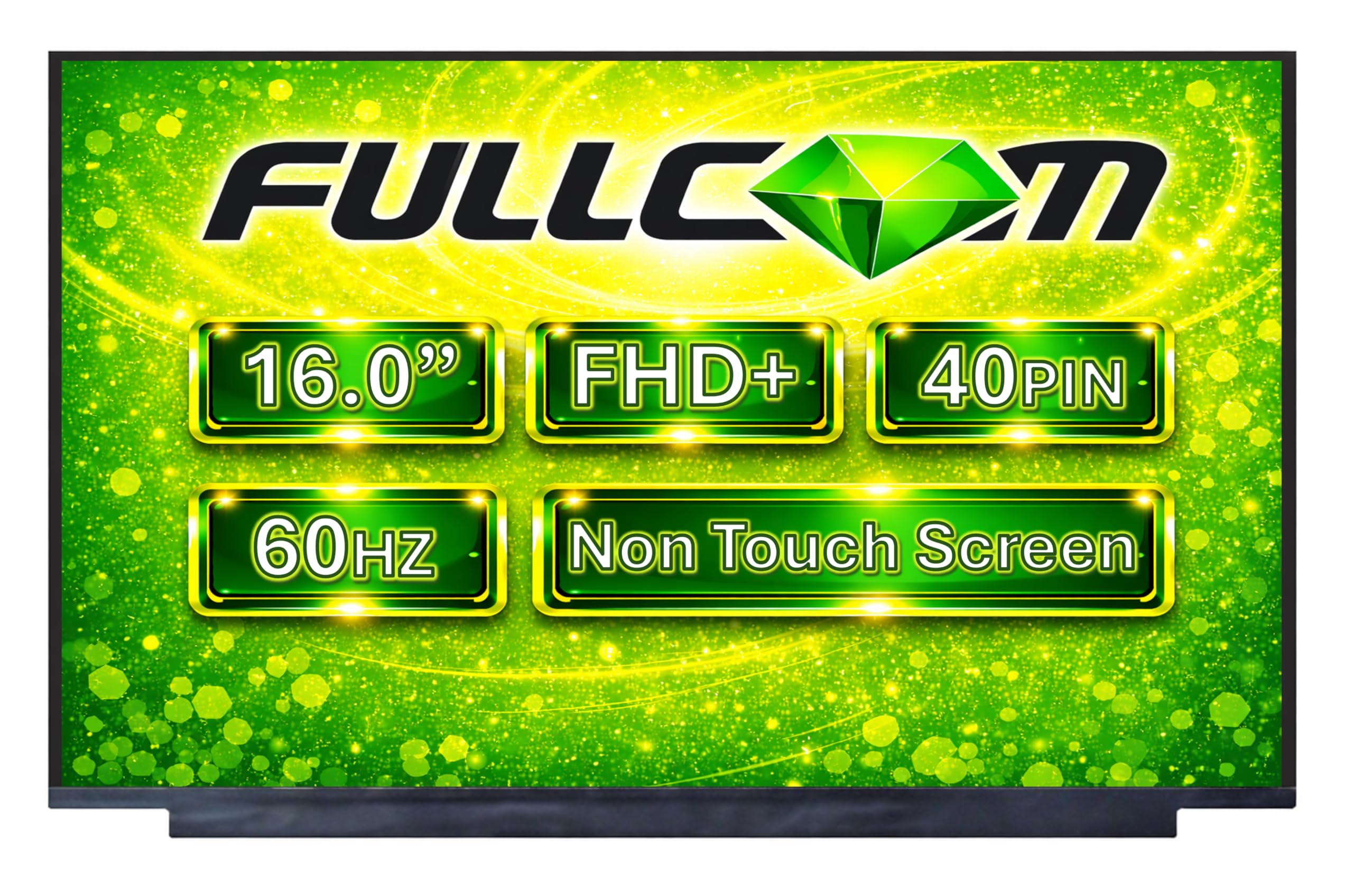 FULLCOM New LCD Replacement Screen 16.0 Inch N160JME-GL2 1920x1200