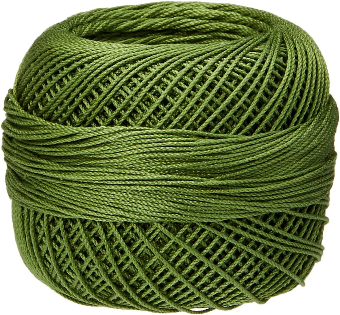 Handy Hands Lizbeth Cordonnet Cotton, Size 10, Medium Leaf Green