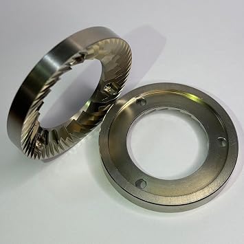 Espresso Coffee Grinder Replacement 64mm Flat Burrs with 20 Breakers 56 Teeth, Electric Household or Commercial Coffee Grinder Coffee Bean Burr 1 Pair inlcudes 2 Pcs