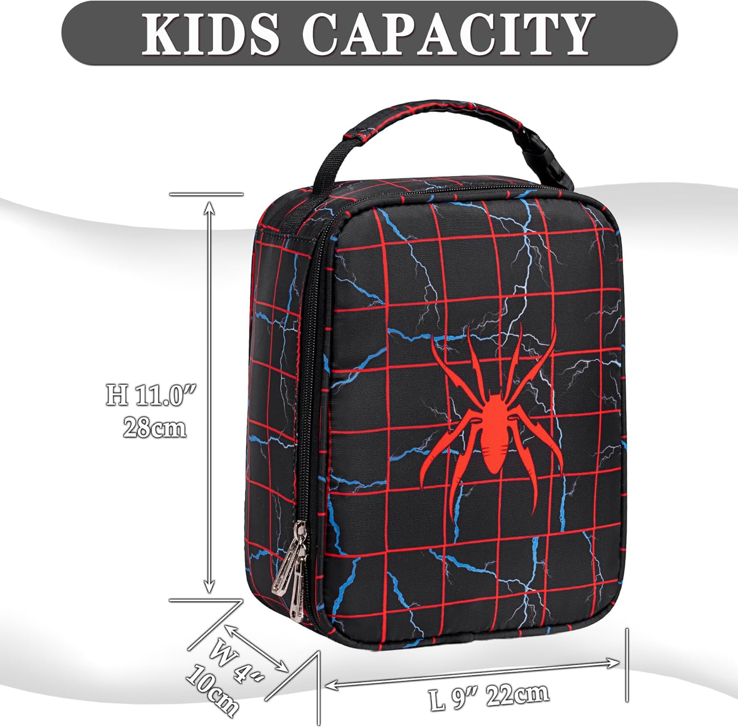 Kids Lunch Box Animal Insulated Lunch Bag for Boys for 3 4 5 6 7 8 9 10 11 12 Toddler Reusable Freezable Small Cooler Bag for Elementary Kindergarten Primary School