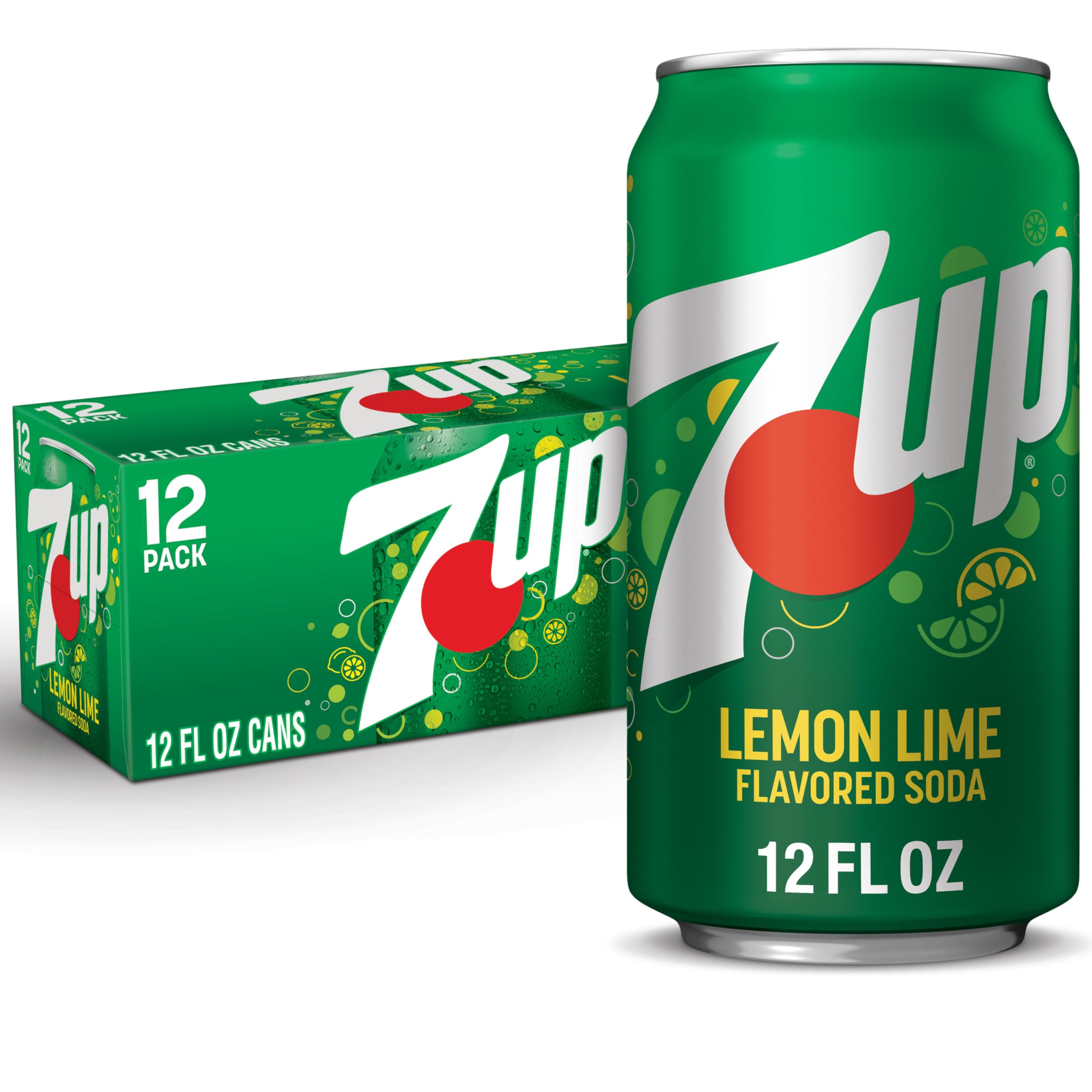 Photo 1 of 7UP Lemon Lime Soda, Naturally Flavored and Caffeine Free, 12 Fl Oz (Pack of 12) Lemon Lime 12 Fl Oz (Pack of 12)