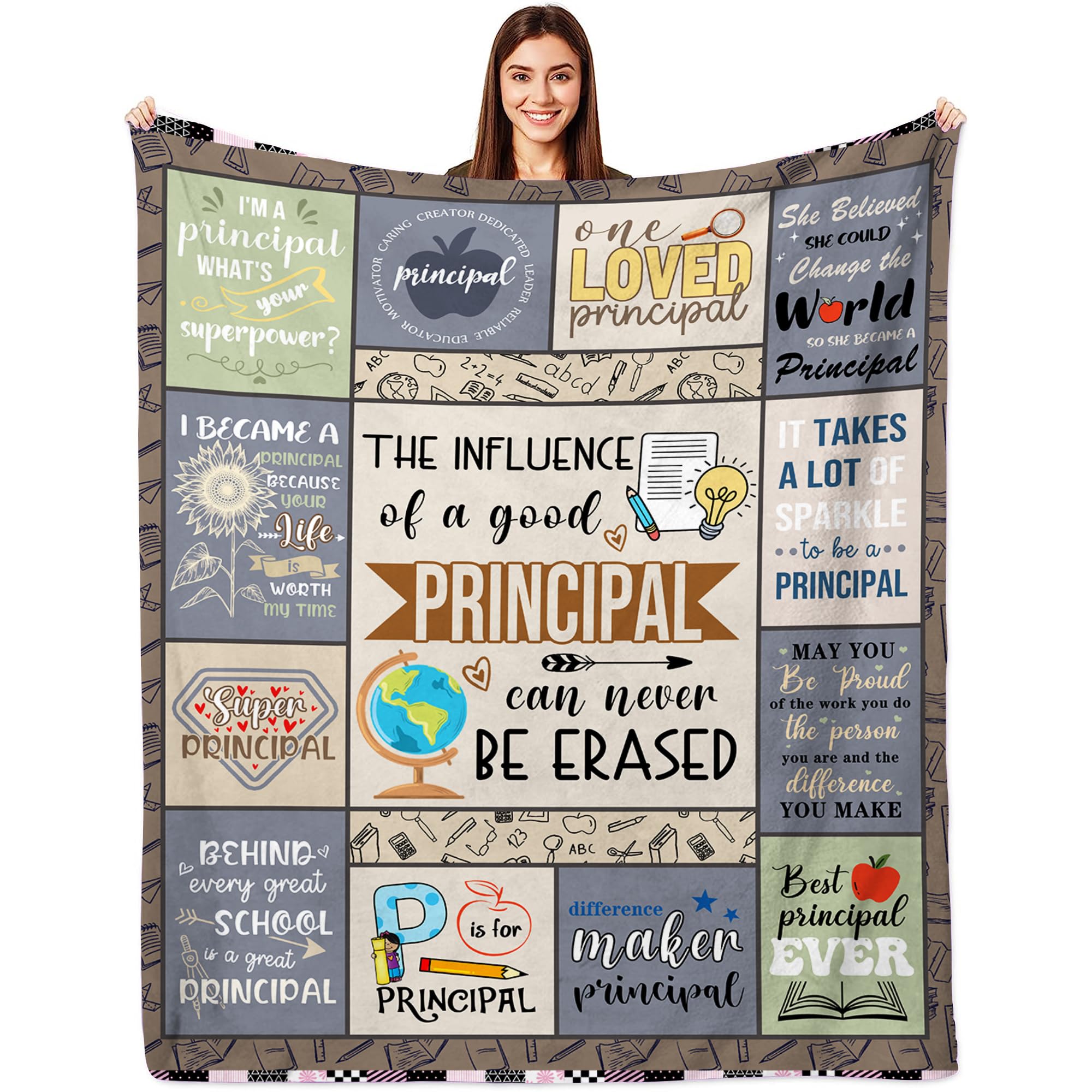 Principal Gifts for Women Throw Blanket, Principal Appreciation Gifts, Best Gifts for School Principals Women, Principals Day Gift for Female 80"" x 60""