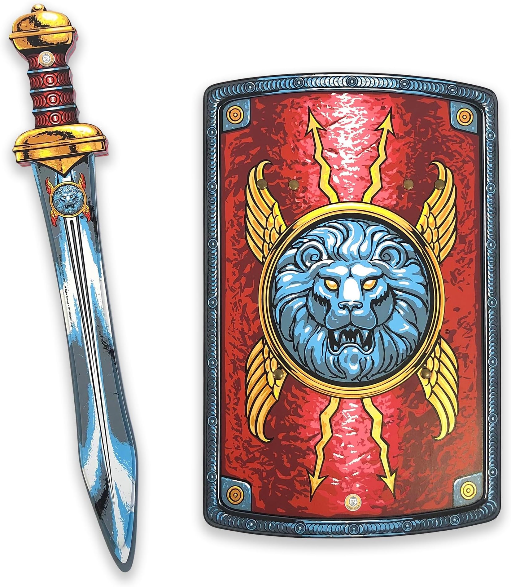 Liontouch Roman Legionary Gladius Sword & Shield | Historical Combat Toy Set for Children's Pretend Soldier Play in Ancient Rome | Safe Weapons & Battle Armor for Kids' Dress Up & Gladiator Costumes