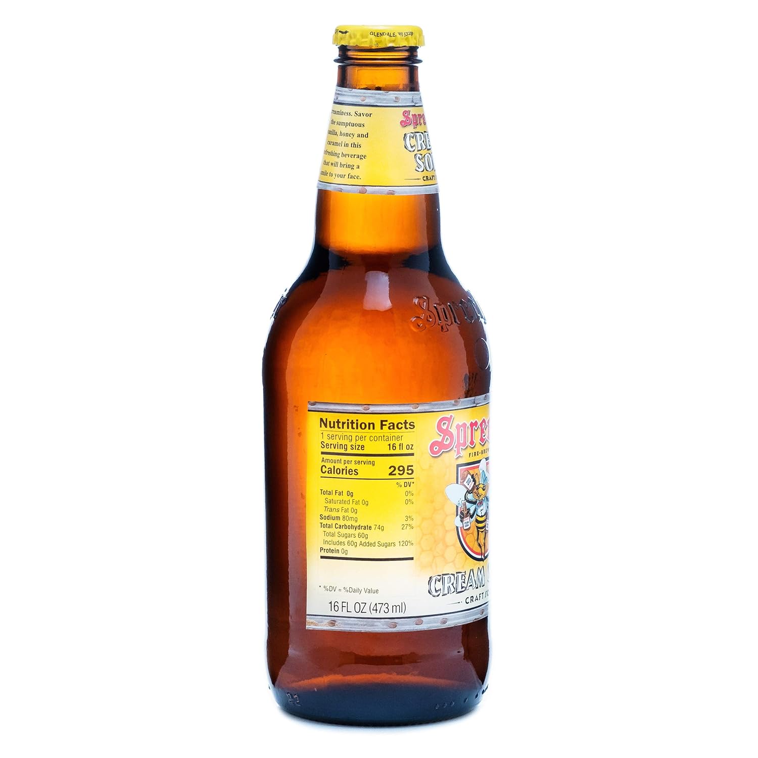 Sprecher CREAM SODA - "From the Cream City of Wisconsin", 16-Ounce Glass Bottle (Pack of 12)