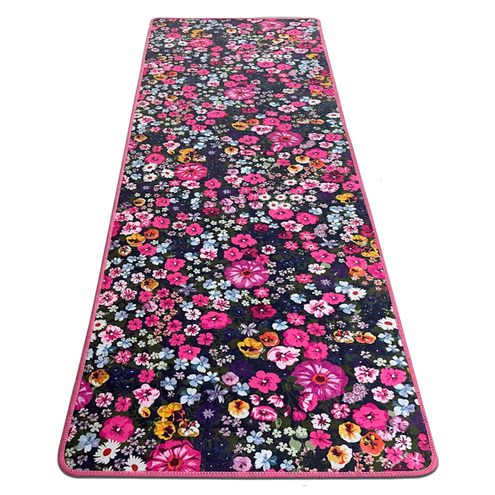Tapis de yoga fleuri