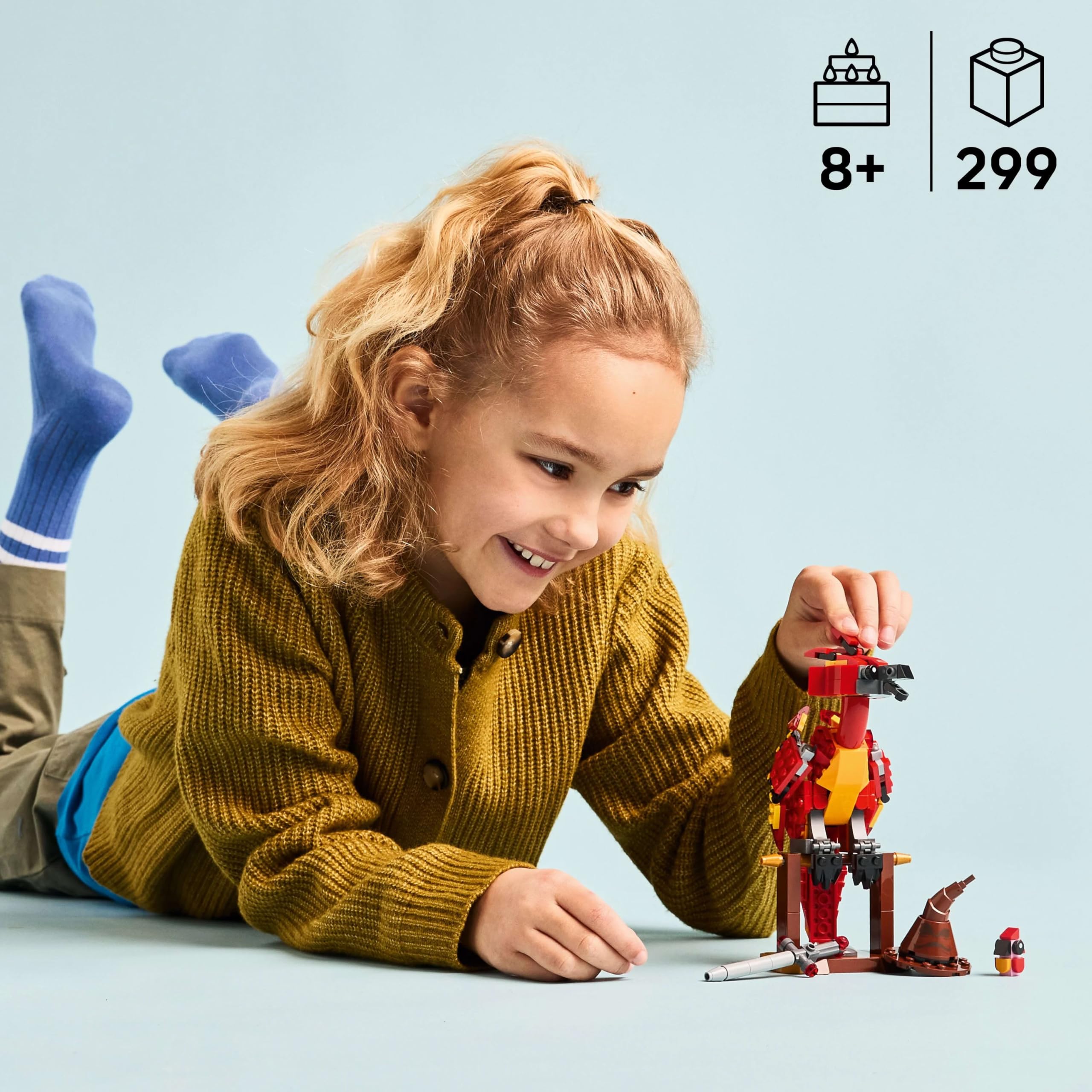 LEGO Harry Potter Fawkes: feniks Dumbledore’a, figurka do zbudowania, zabawka konstrukcyjna dla dziecka i fanów mitycznych stworzeń, pomysł na prezent dla dziewczynki i chłopca w wieku od 8 lat 76448