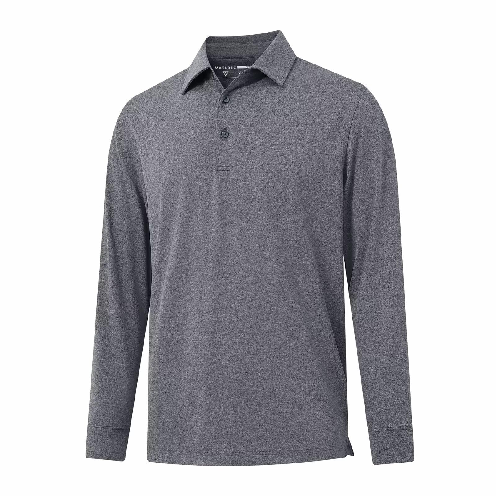 M MAELREGGolf Shirts for Men Dry Fit Performance Moisture Wicking Casual  Heather Collared Long Sleeve Polo Shirts for Men