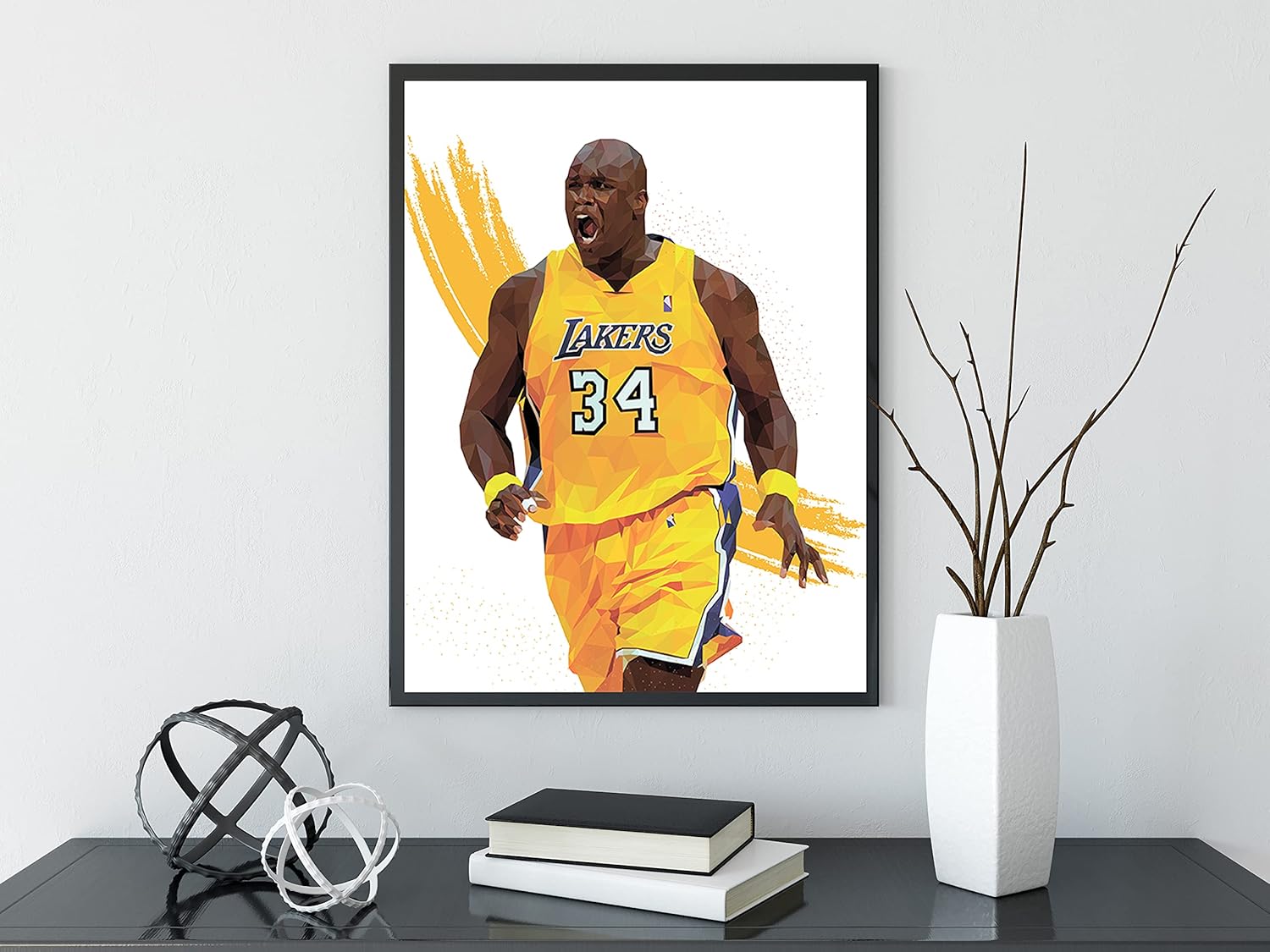 Shaquille O'Neal Low Poly Art Basketball Poster - Australia | Ubuy