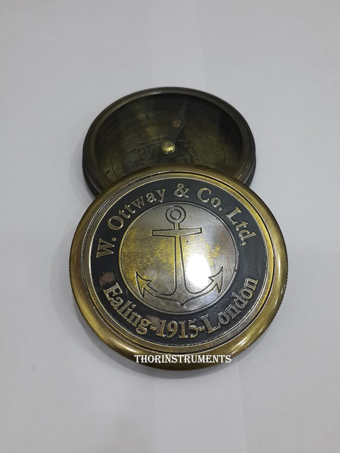 Vintage Handmade W. Ottway & Co.ltd Ealing - 1915 - London Pocket Compass Gift Rustic Vintage Home Decor Gifts