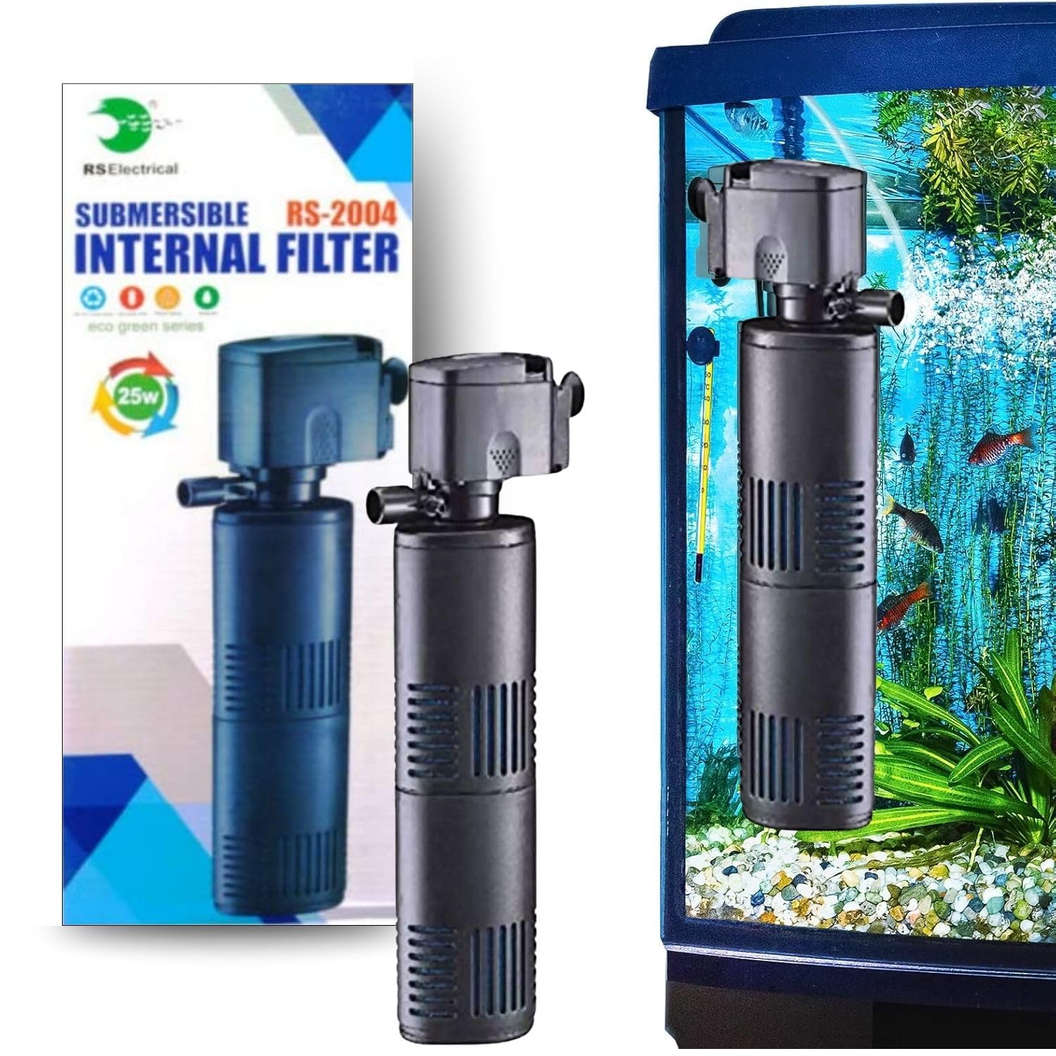 RS Electrical Submersible Energy Saving Internal Filter (RS-2004 | 25W | 1750L/H | Upto 3.5 Feet Tank) (B09J55ZNW6) Amazon Price History, Amazon Price Tracker