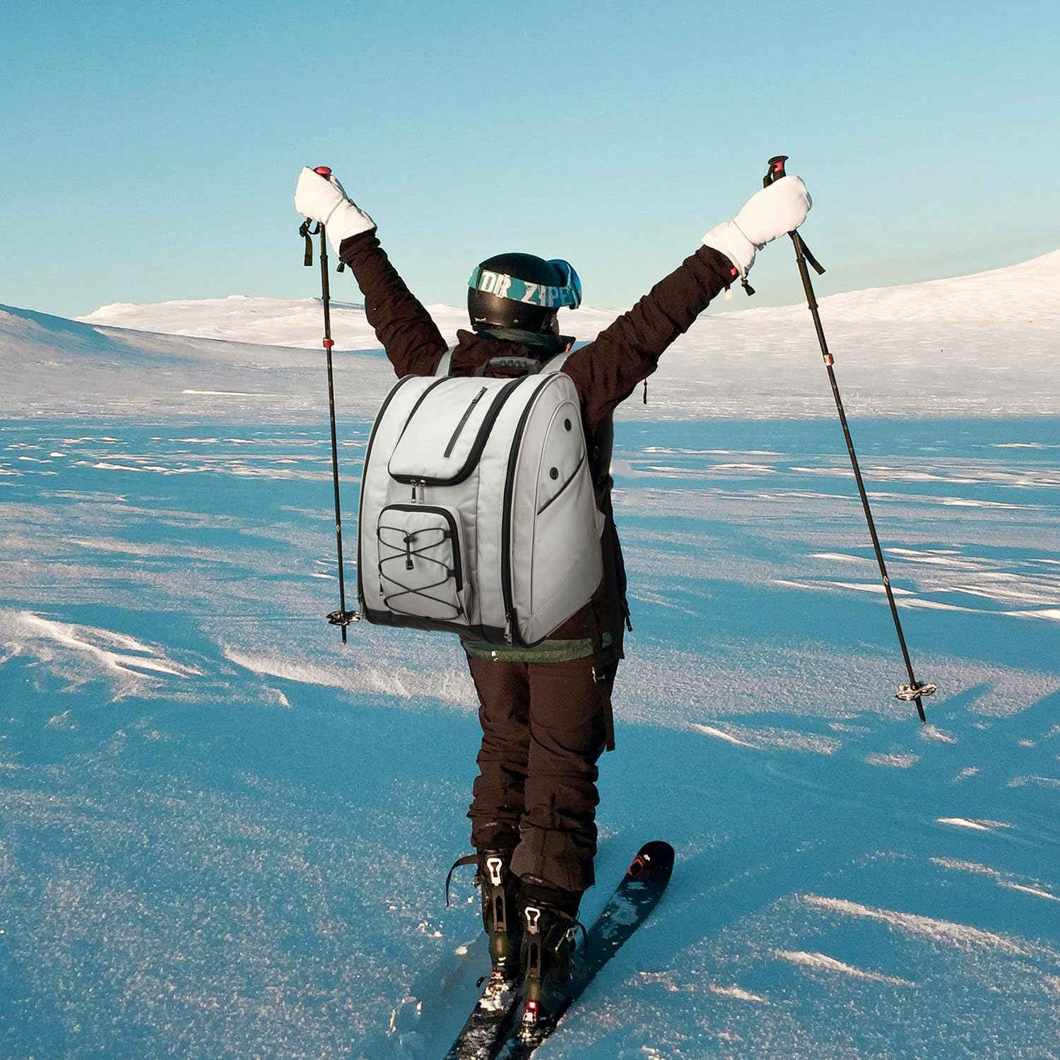 Zaino per scarponi da sci da uomo o donna, 50 l, per scarponi da snowboard, da viaggio, per bambini, attrezzatura per skate, caschi, occhiali, guanti, accessori da sci