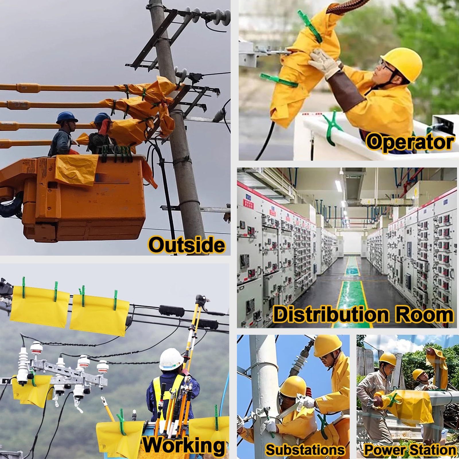 Isolierdecke Mit Klemmen Für Elektroarbeiten, Große Sicherheits-Elektriker-Schutzmatte, Elektroschock-Pad Aus Eva-Harz(10KV,100x150cm (59" x 39 3/8"))