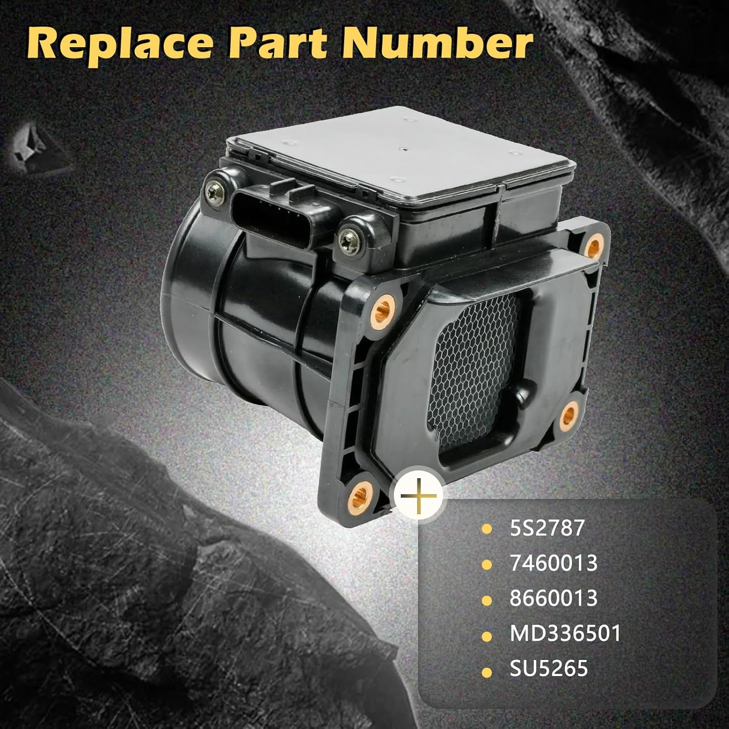 Mass Air Flow Sensors Meter MAF 2.4L 3.0L compatible with Chrysler 2001-2005 Sebring - for Dodge 2001-2005 Stratus - 2000-2005 Eclipse - for Mitsubishi 1999-2003 Galant Montero Sport Replaces MD336501