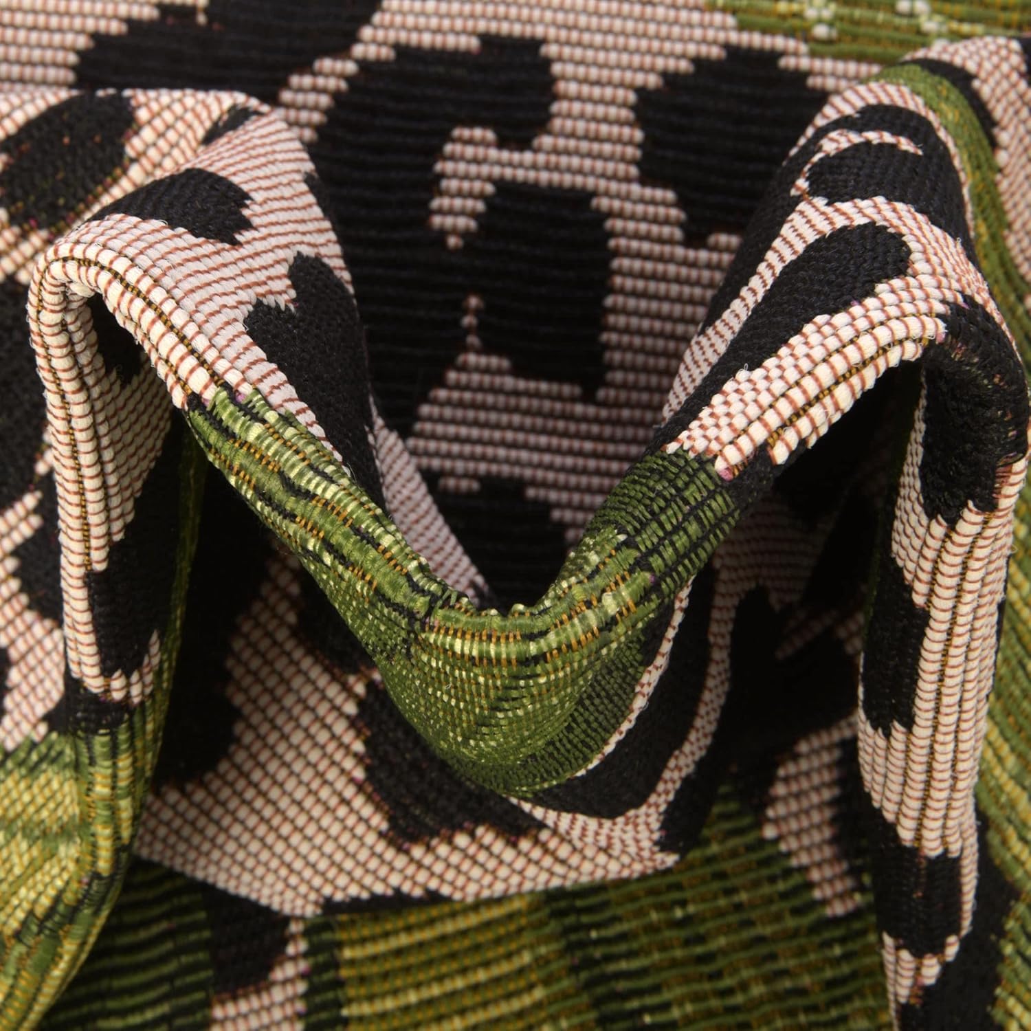 Rugs.com Outdoor Botanical Collection Rug – 8 Ft Octagon Green Flatweave-Pile Rug Perfect for Living Rooms, Kitchens, Entryways