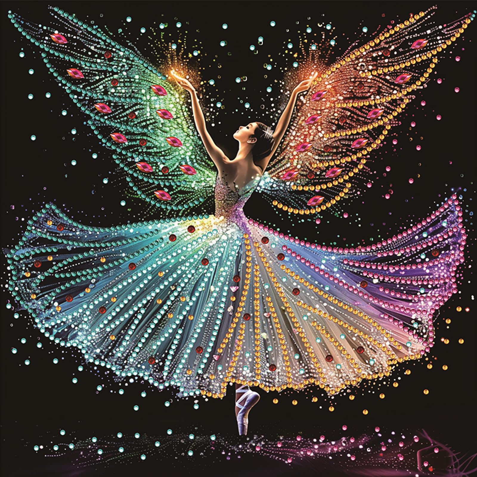 Skirt Girl 5D Partial Drill Diamond Painting Kit for Adults Home Decoration 11.81x11.81 Inch Crystal Gem Art