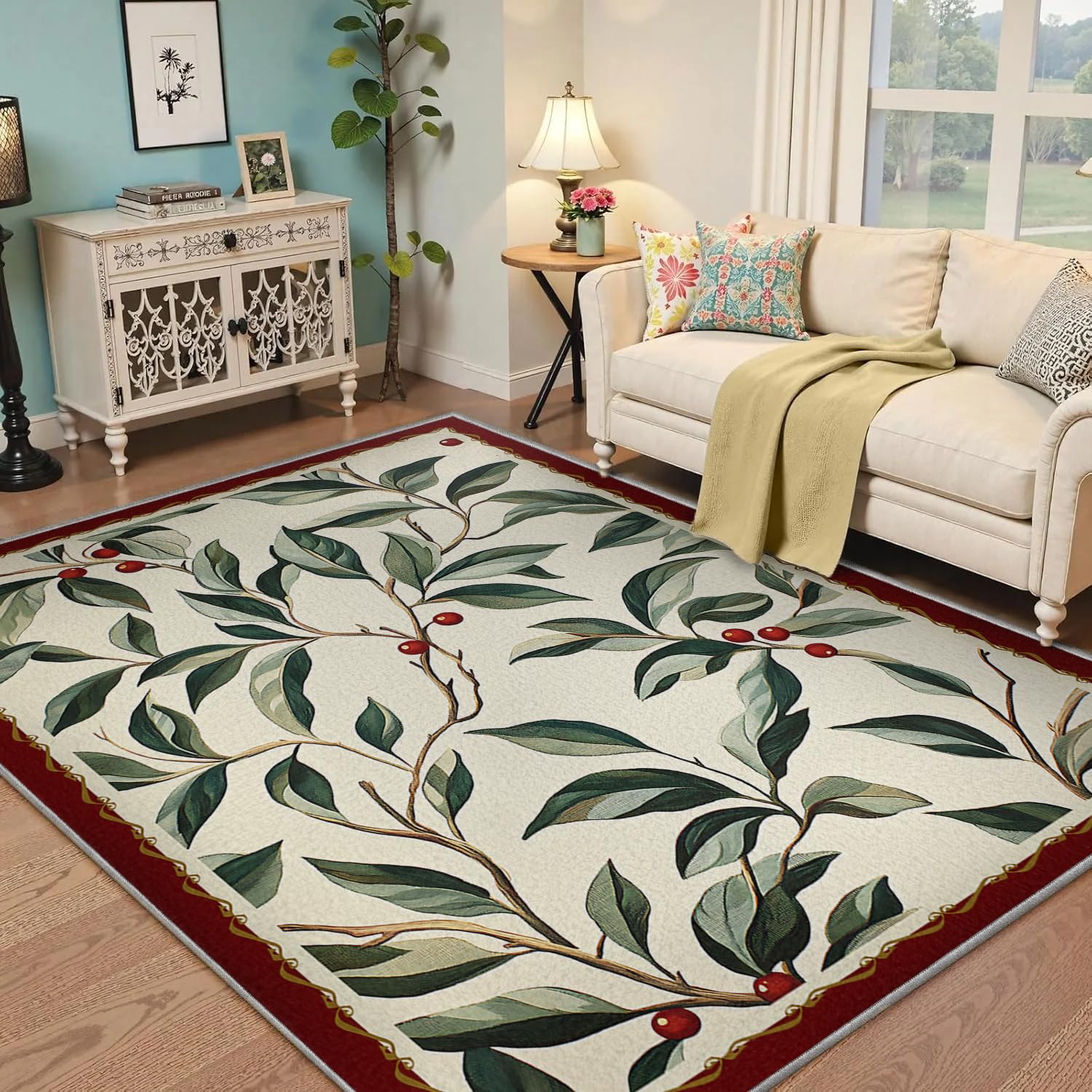 Tapis modernes de style nordique salon 200x300cm lavable à la machine