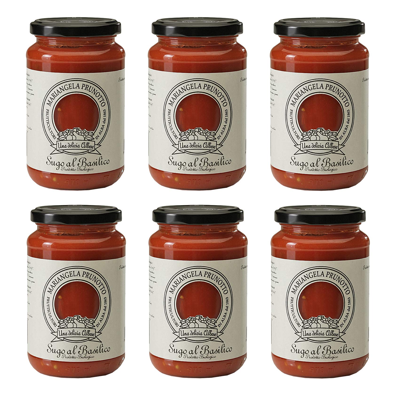 Azienda Agricola Prunotto Mariangela - n. 6 Vasetti di Sugo al Basilico da 340 g (6x340g)