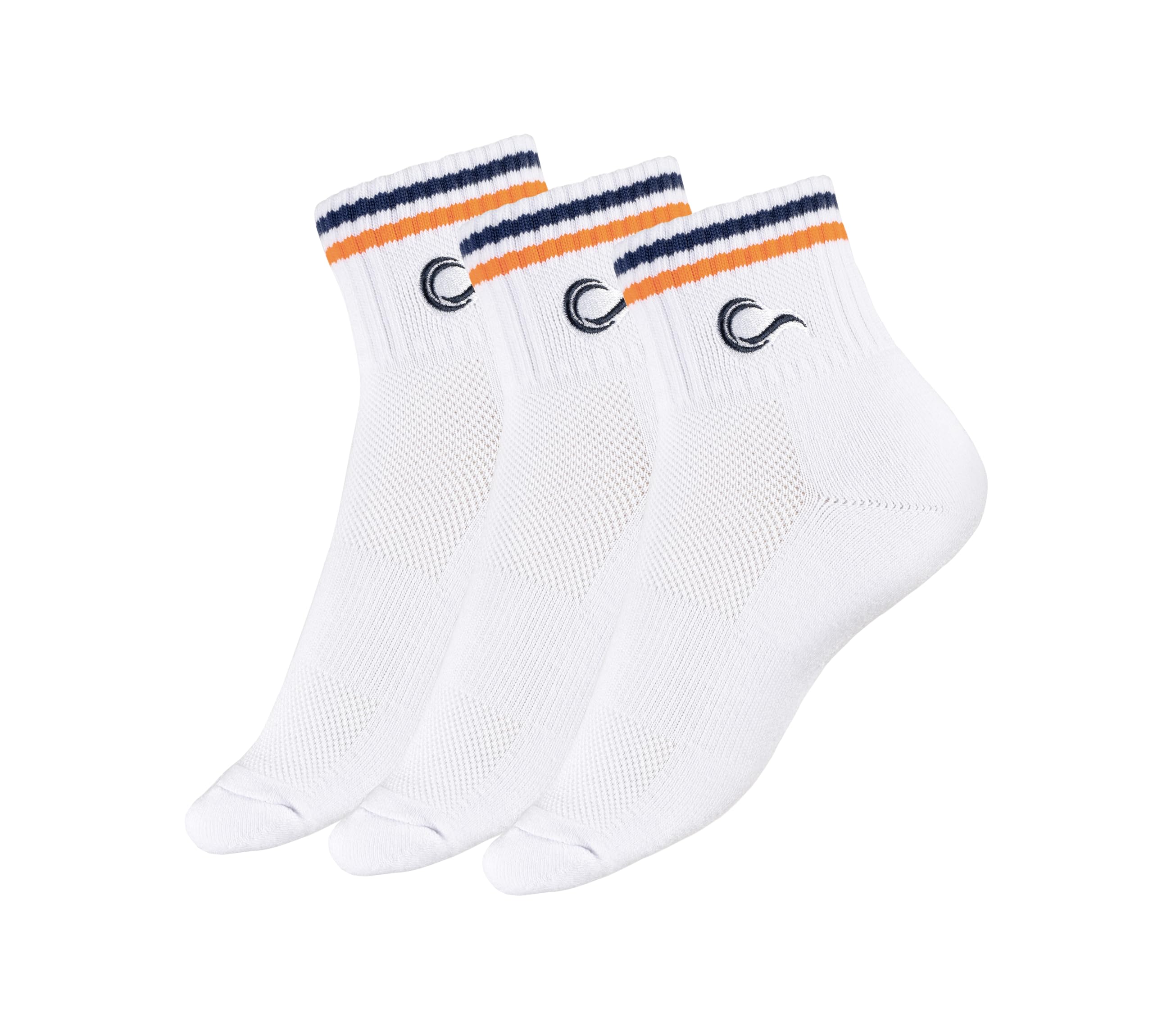 INFINITEMulti-Purpose Sports Socks for Men, Premium Cotton, Cushion, Ankle Protection and Ventilated Design Athletic Socks, Pack of 3, Durable, Breathable, Comfortable, Sweat Absorption & Ergonomic