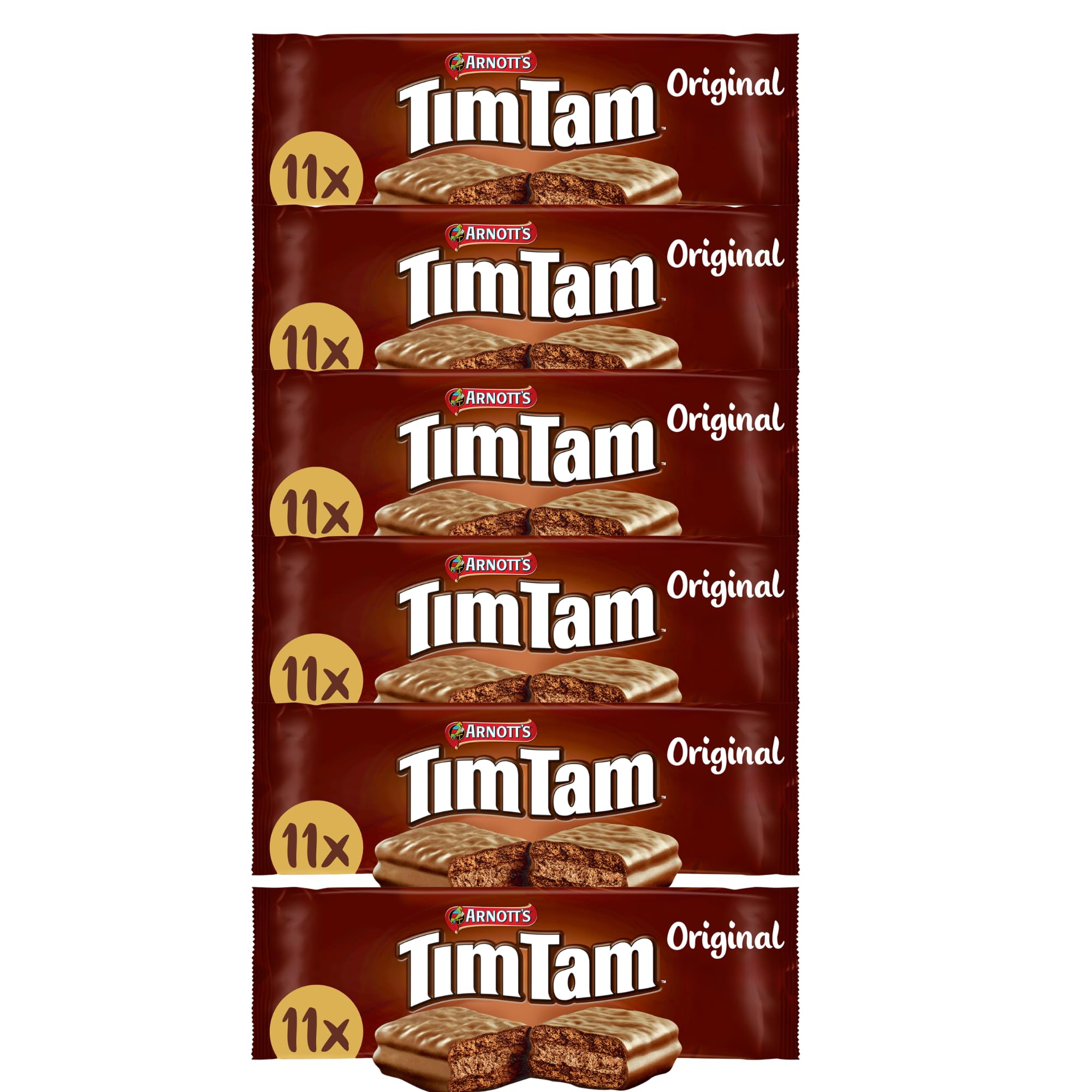 Arnott's Tim Tam Milk Chocolatey Cookies, Original Flavour, 7 oz (6 Pack)