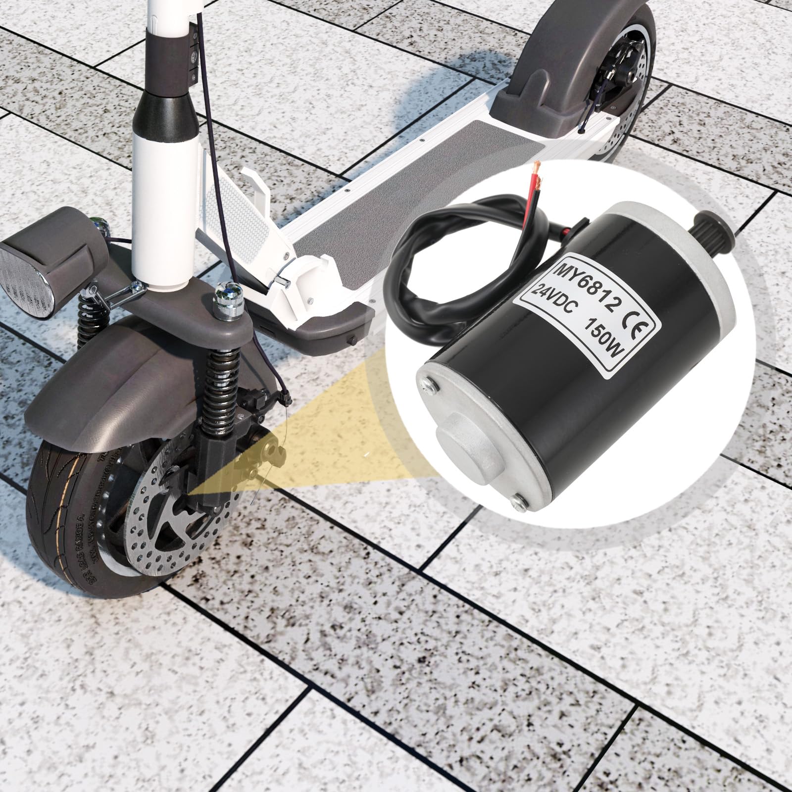 Getriebemotor DC Motor 150W 24V Gleichstrommotor E-Scooter