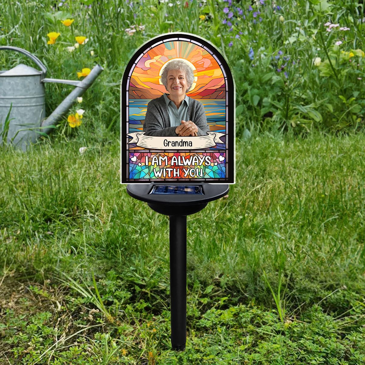 Wrappiness Personalized Memorial Solar Light - Custom Photo Your