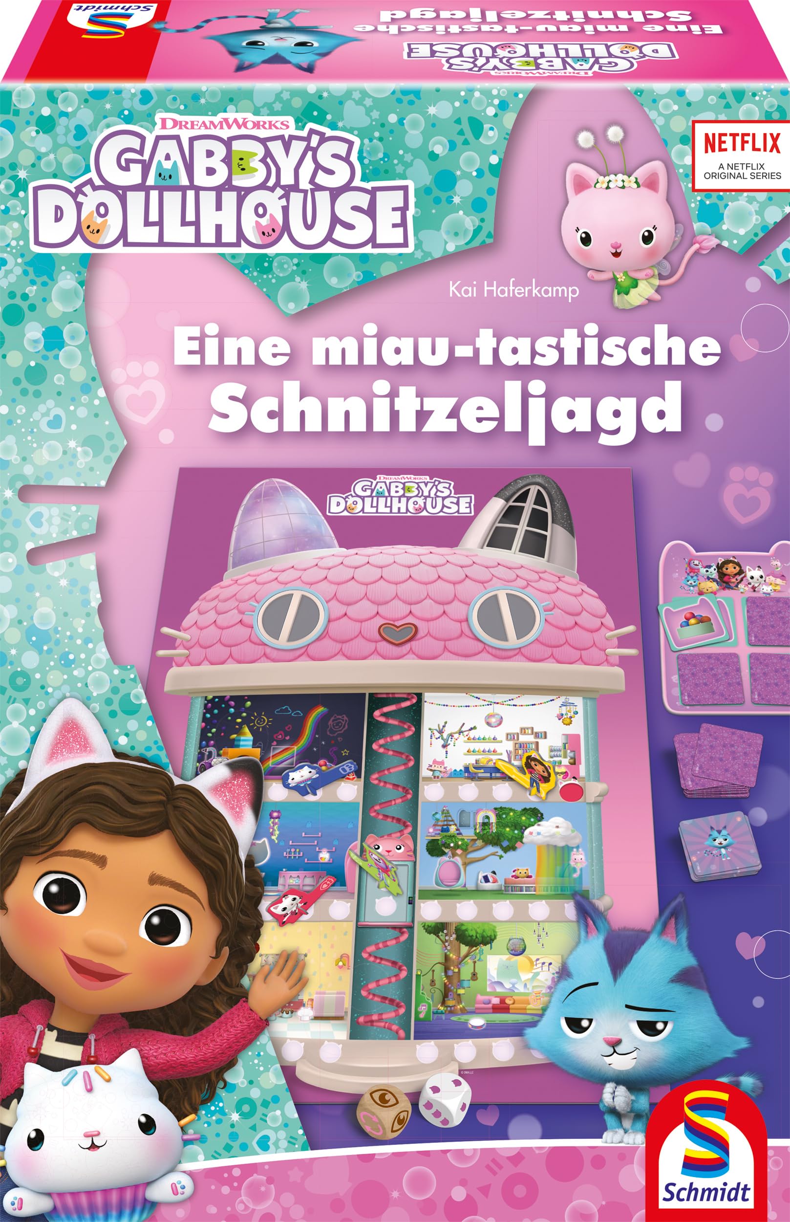 Schmidt Spiele 40655 Gabby's Dollhouse, A MIAU Tastic Scavenger Hunt, Children's Game
