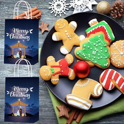 Miniatura 4 de 16 bolsas de regalo de Navidad con diseño de noche santa para decoración de noche santa, Navidad, vacaciones, suministros para fiesta de Jesús, 16