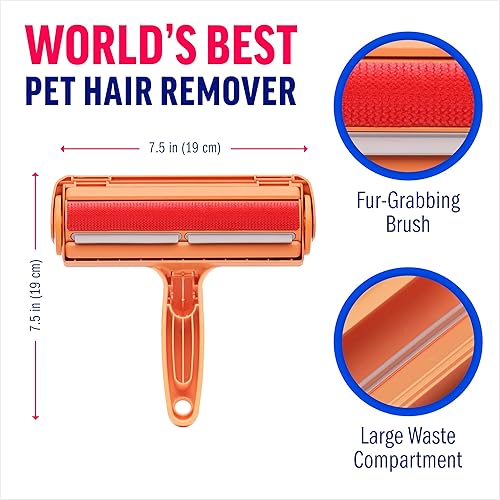 Miniatura 16 de ChomChom Roller Removedor de pelo de mascotas y rodillo de pelusa reutilizable – Removedor de pelo de gatos y perros para muebles, sofá, alfombra