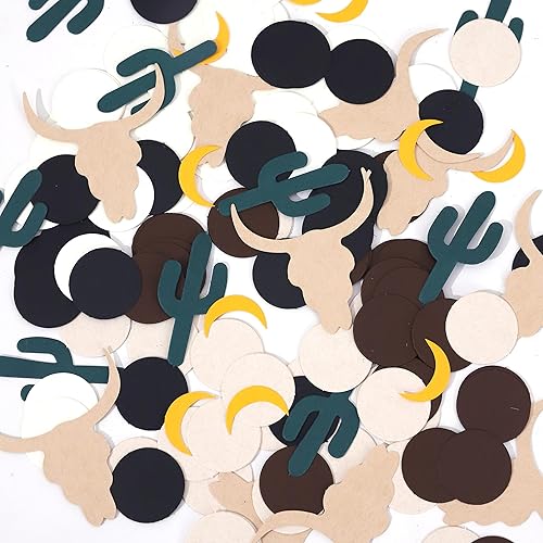 Miniatura 2 de 190 piezas de confeti de rodeo para decoración de fiesta, confeti de mesa temática de vaquero occidental, último rodeo despedida de soltera y