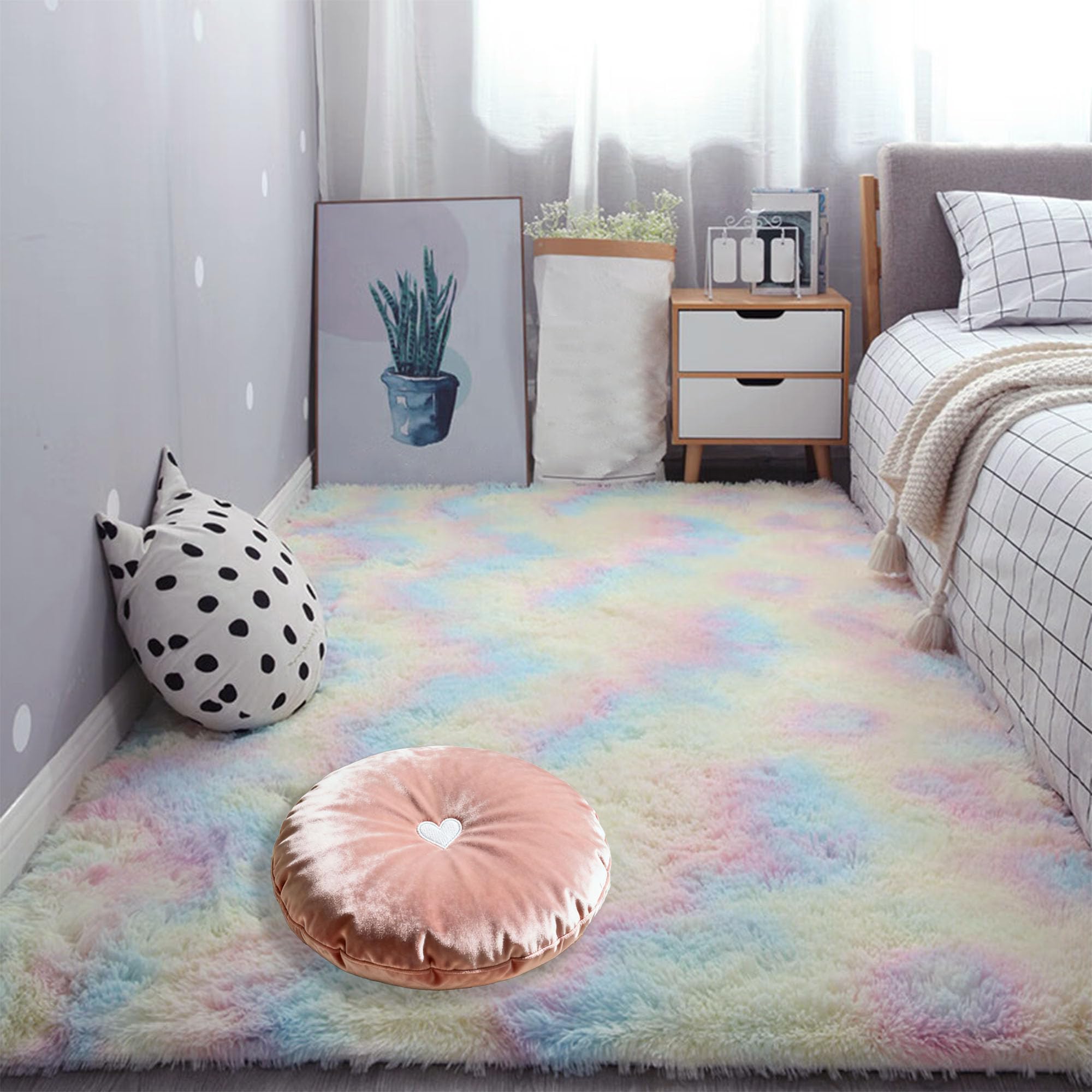 Tapis salon lavable antidérapant 270x300 grand confort moderne