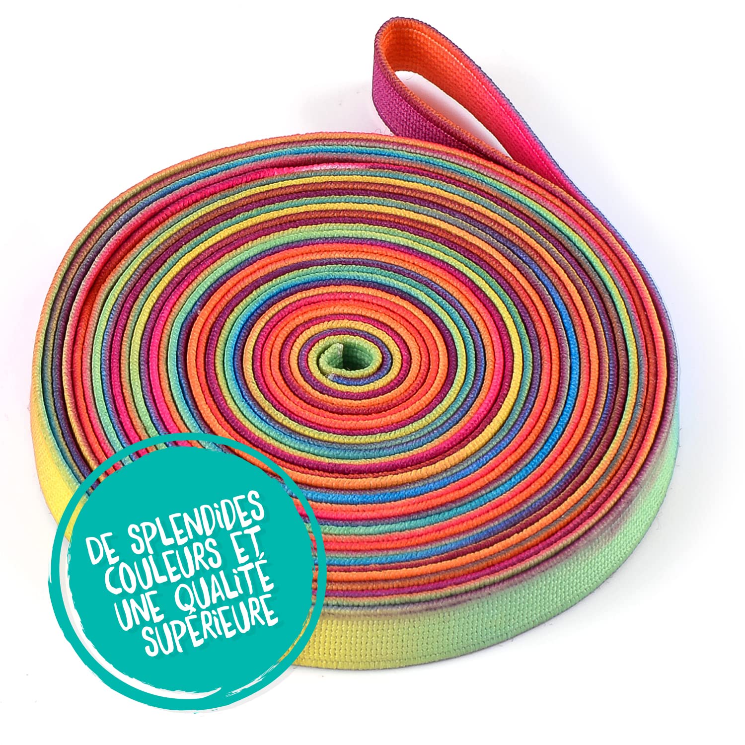 Gummitwist Lot De 2 Cordes élastiques Arc-en-ciel - 6 Mètres, Jeu De Saut Pour Enfants, Intérieur/extérieur
