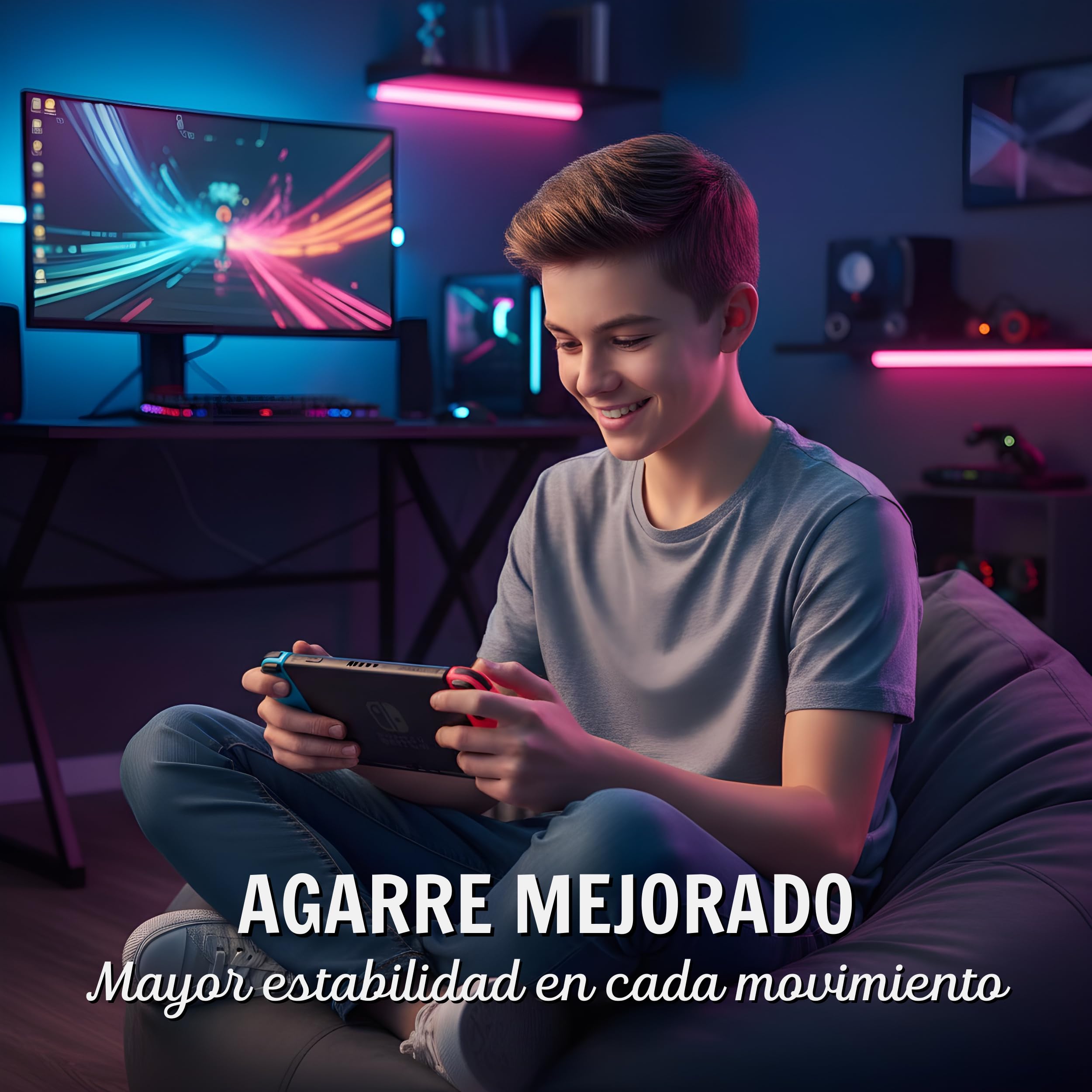 Thumb Grips compatibles con Nintendo Switch 1, Agarres para Pulgar para Nintendo Switch, Grip JoyCon, Grip Compatible Switch Lite, Accesorios Switch, Tapas de Joystick (Anime 1)