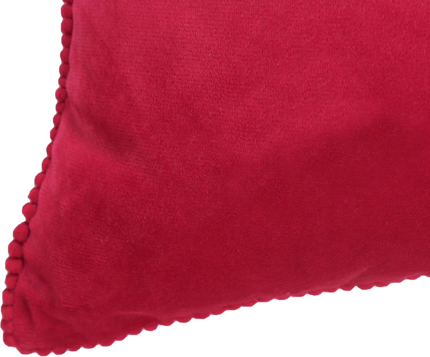 ACCENTHOME Velvet Throw Pillow Cover 18x18 Inch (Pack of 2) Decorative Cushion Case for Couch Sofa Bedroom Car | Soft Silky Pillowcases Cozy Home Decor | Luxury Farmhouse Solid Red Pillow Covers - Image 4