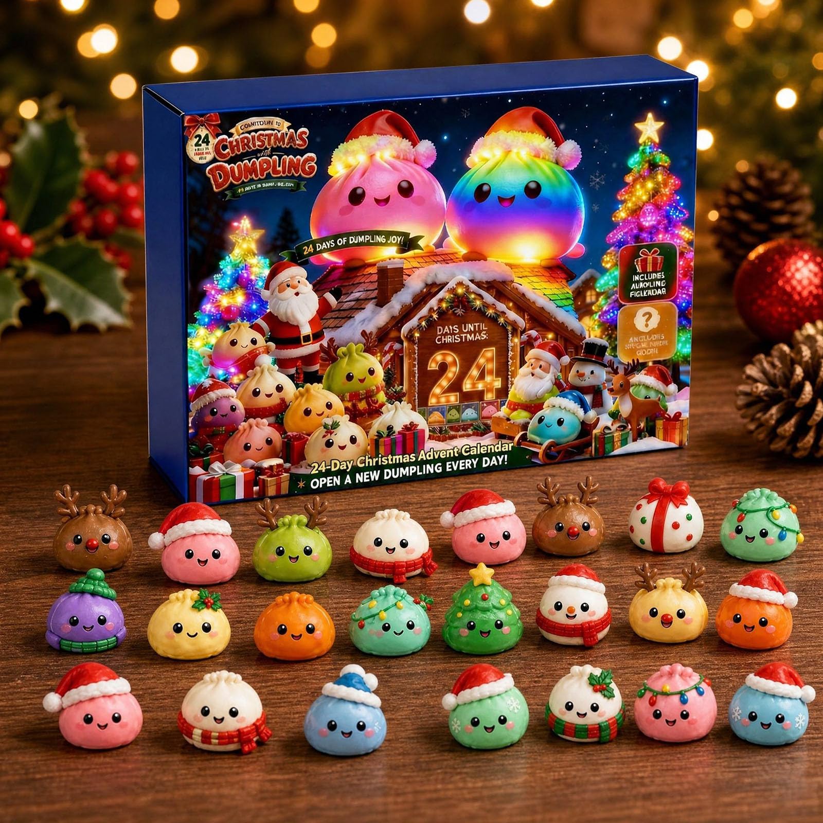 Christmas Advent Calendar 2026 24 Day Countdown Mini Squishies Figures