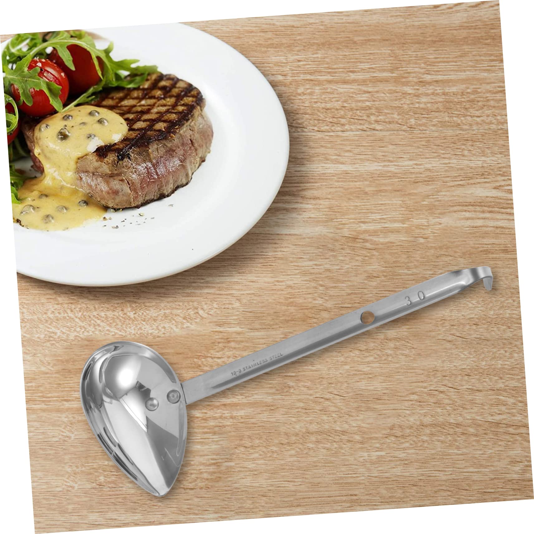 ABOOFAN 3-teiliges Soßenlöffel-set Mit Ausgießer Edelstahl Modernes Geschirr Besteck Zum Mischen Und Servieren