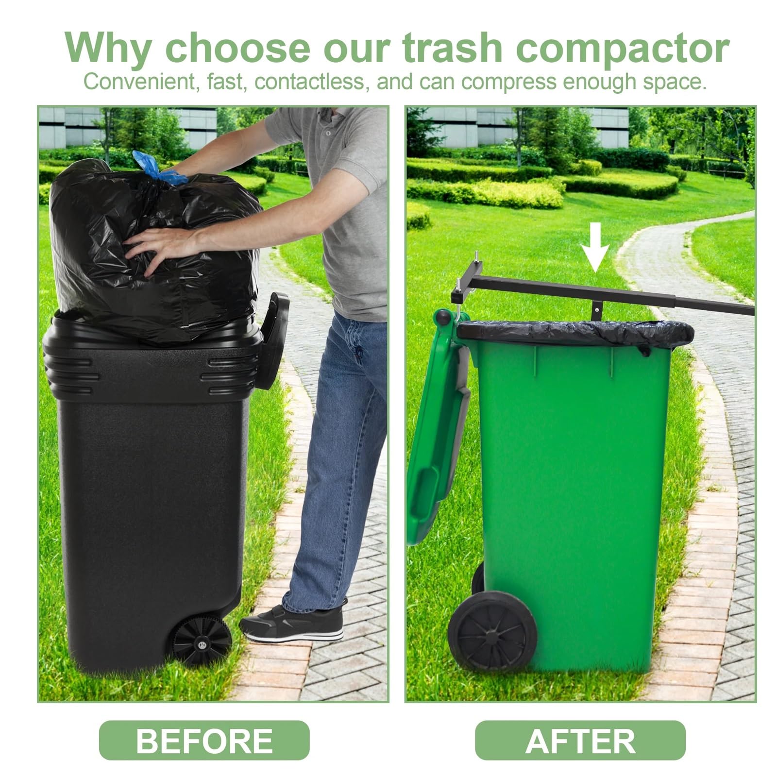 Restaurant Trash Compaction Tool Wastemate - Adjustable Height ...