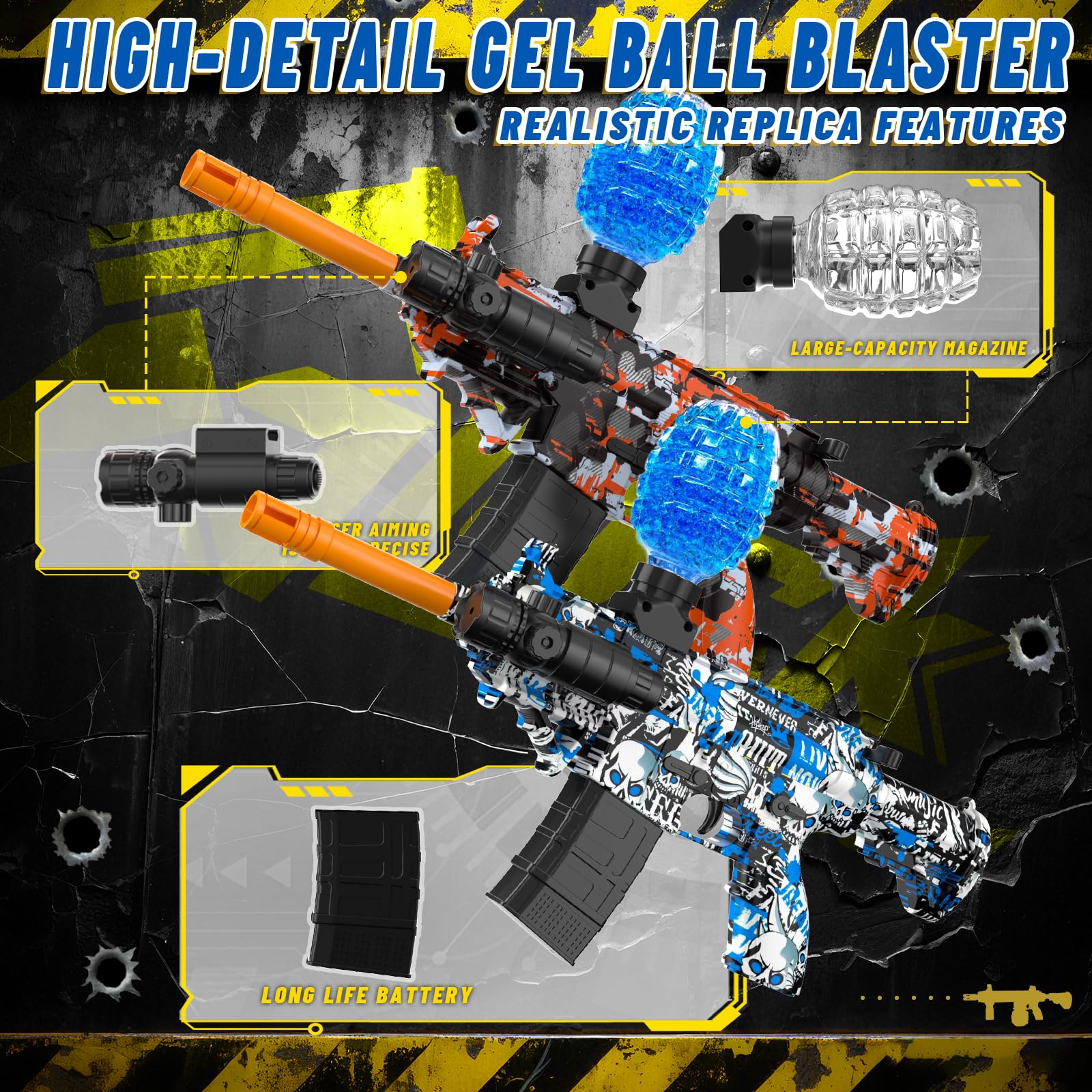 Amazon.com: Electric Gel Ball Blaster, High Speed Automatic