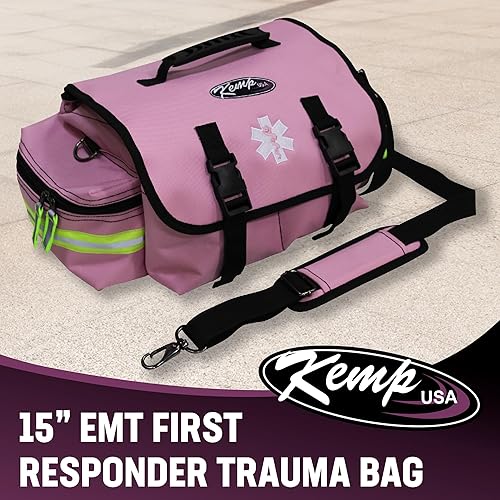 Miniatura 2 de Kemp USA EMT First Responders - Bolsa para trauma, kit de primeros auxilios y equipo de supervivencia con reflectores de alta visibilidad para