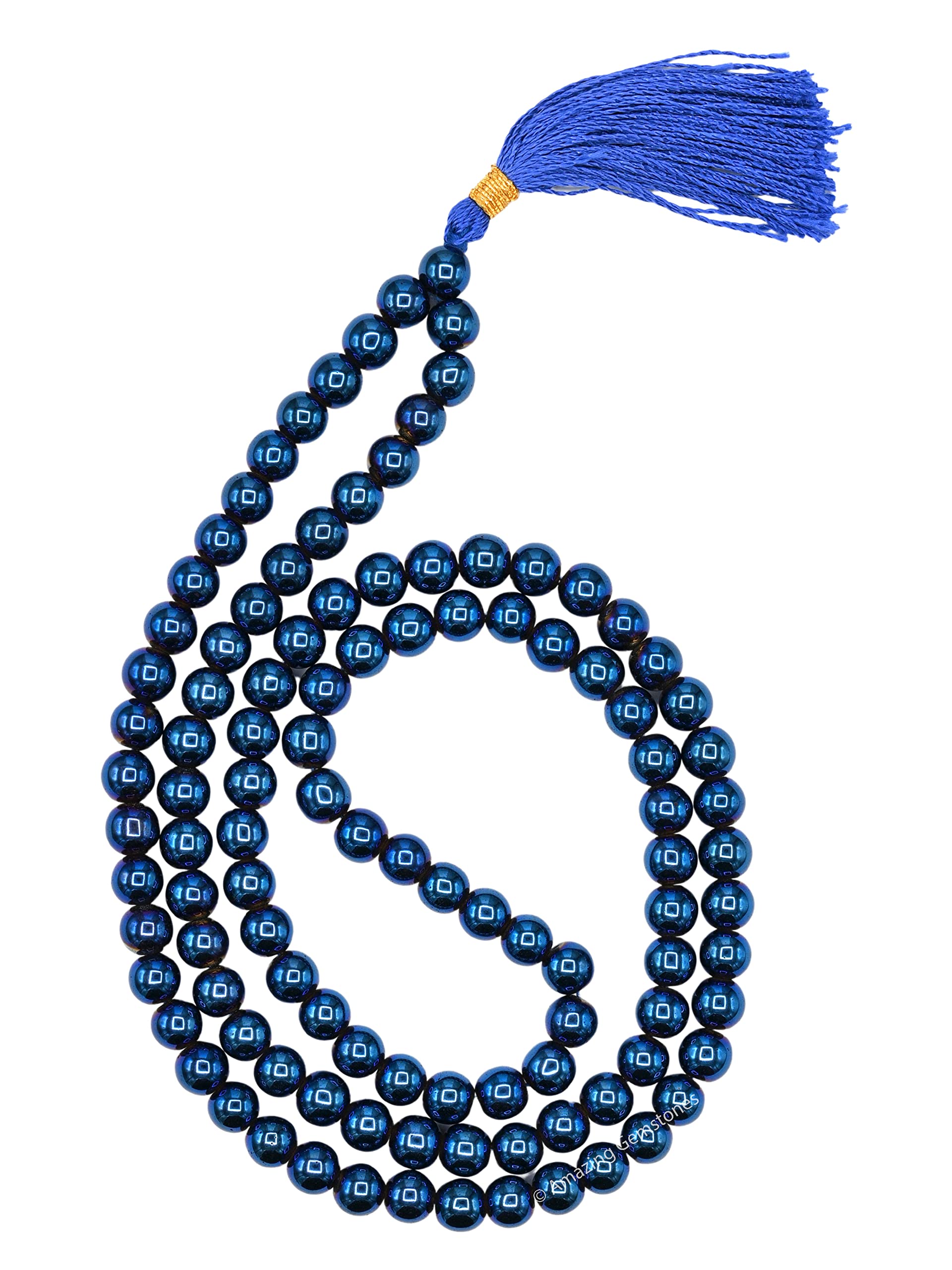 Amazing Gemstone Japa Mala 108 Prayer Beads Necklace and Wrist Mala Bracelet for Meditation