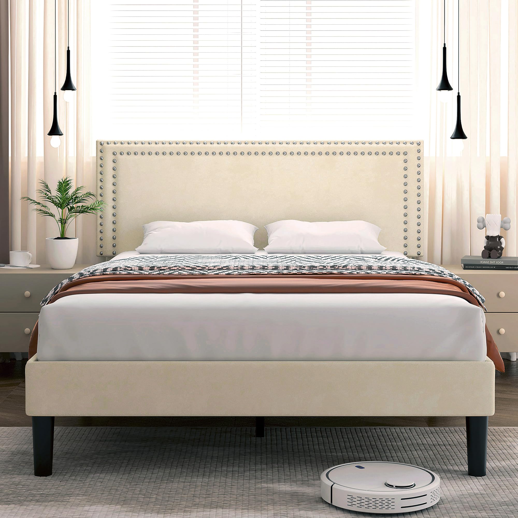 Snapklik.com : VECELO Full Size Bed Frame