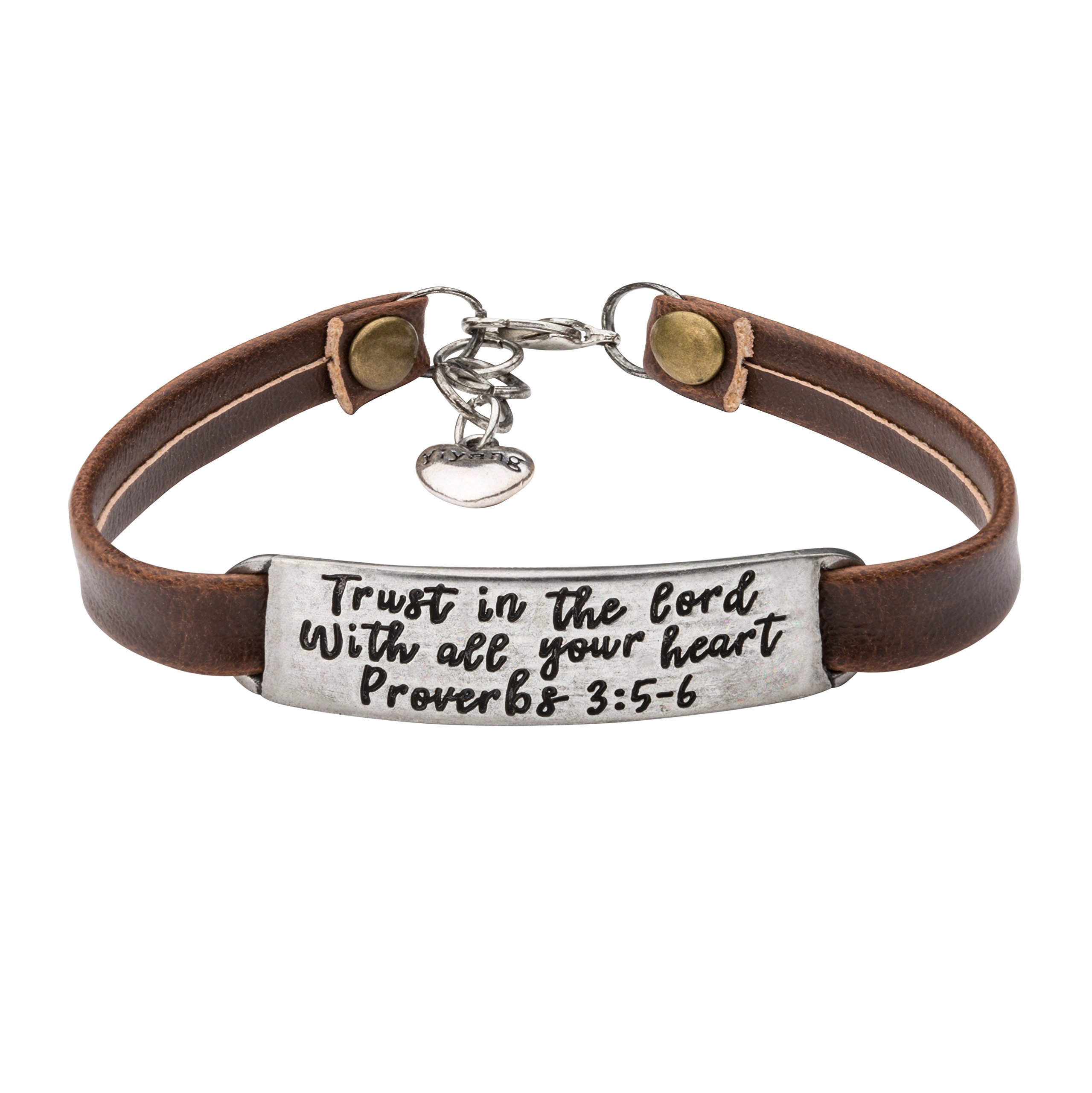 Leather Bracelet For Women Teens Christian Engraved Ornament
