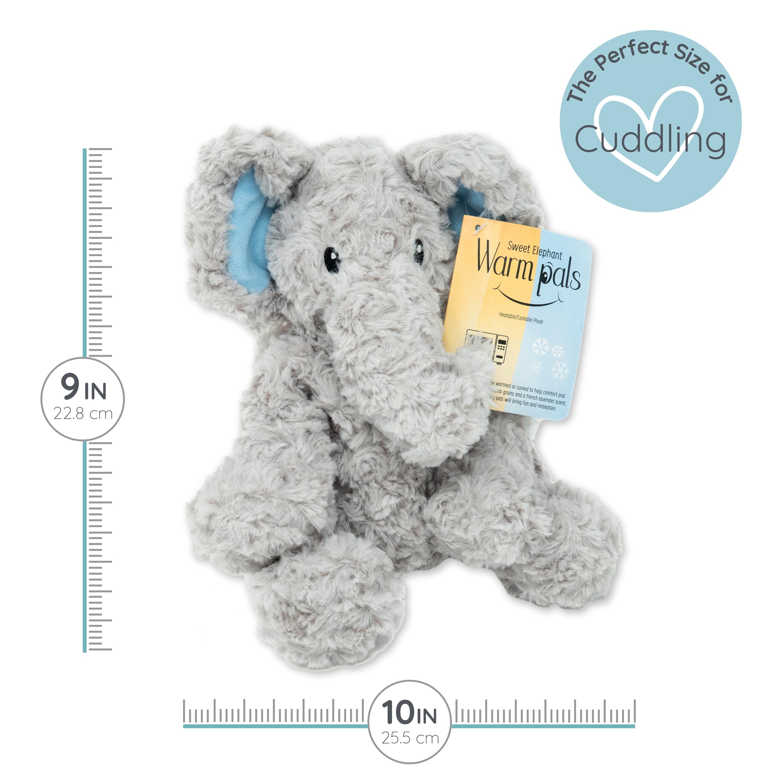 1i4 Group Warm Pals Microwavable Lavender Scented Plush Toy Stuffed Animal -Sweet Elephant 9" - Image 5