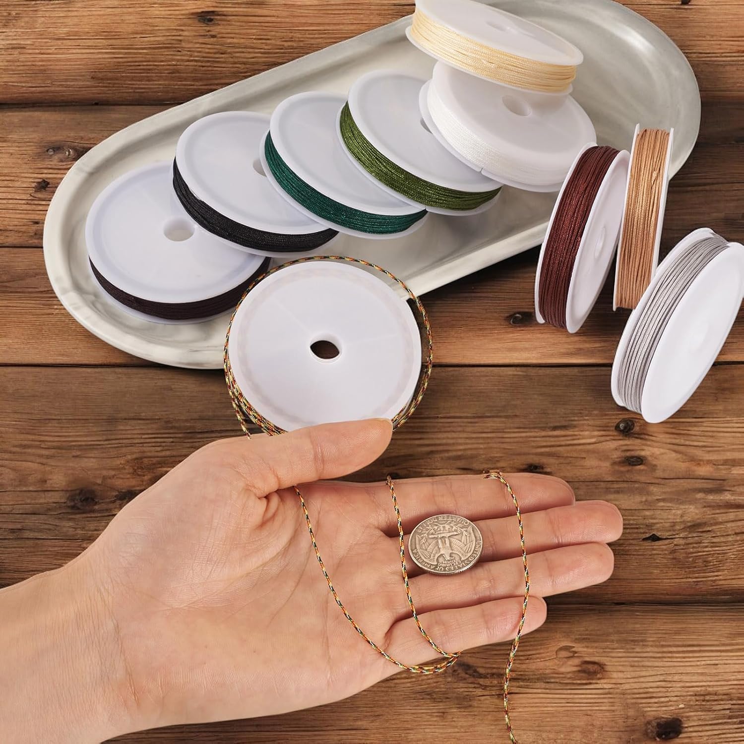 Beadthoven 10 Colors 0.8mm Nylon String for Bracelets, Vintage Christmas Color Braided Nylon Beading Thread Set Chinese Knotting Cords for Jewelry Making DIY Ornaments Macrame Crafts Kumihimo - Image 5